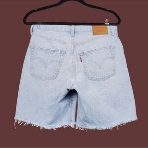 Levi's Womens 501 90s Light Wash Indigo Button Fly Denim Jean Shorts Size 27